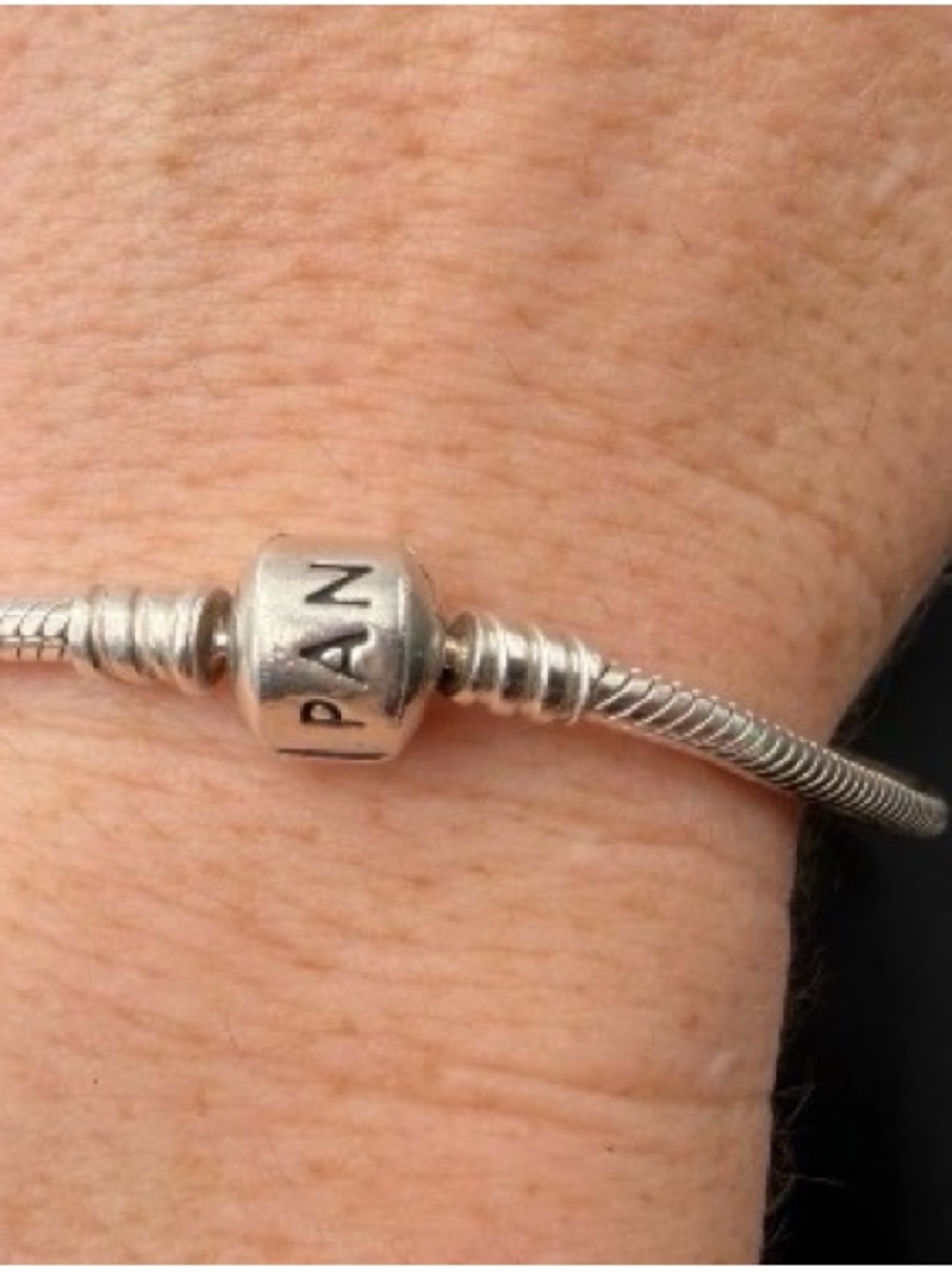 Pandora Silver Snake Chain Bracelet Authentic Guaranteed 8.25 inch